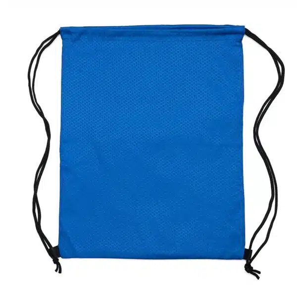 Mochila saco cinza impermeável com estampa transfer