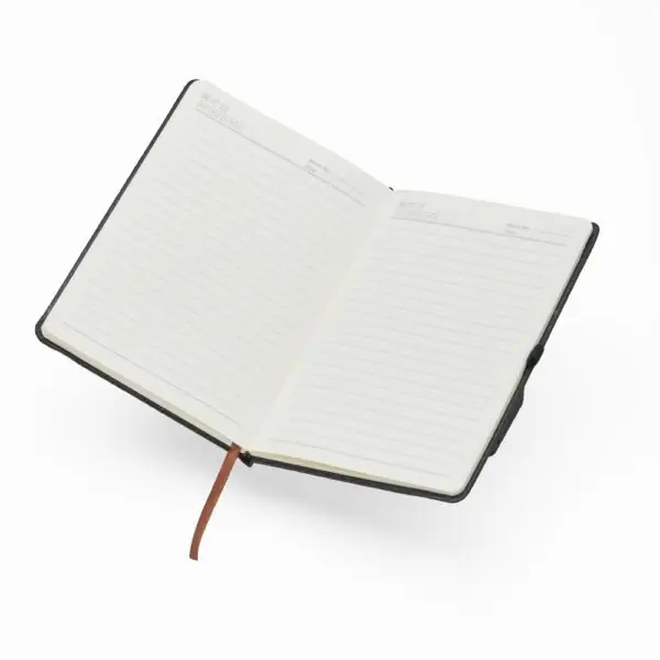 Caderno corporativo emborrachado vermelho com logo silk