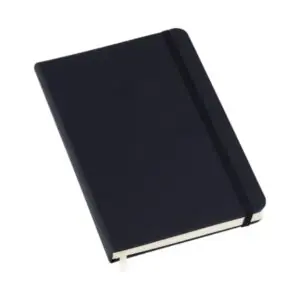 Caderno personalizado tipo moleskine 21x14cm sem pauta