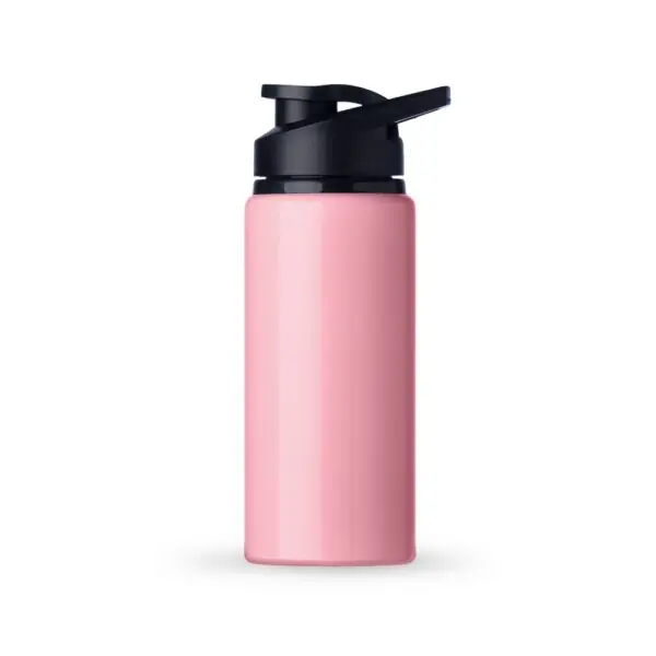 Squeeze corporativo prata brilhante 600ml impressão UV