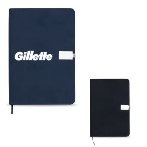 (21x15 cm) | Caderno Personalizado Tipo Moleskine - Fecho Magnético - COM PAUTA - HUBZB-18504