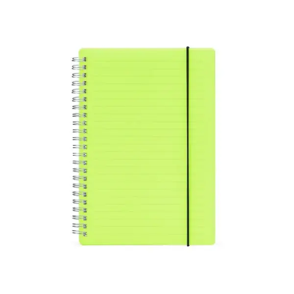 Brinde caderno A5 transparente personalizado com logomarca