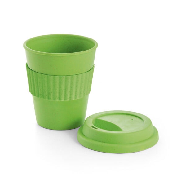 Copo personalizado amarelo 380ml brinde executivo café
