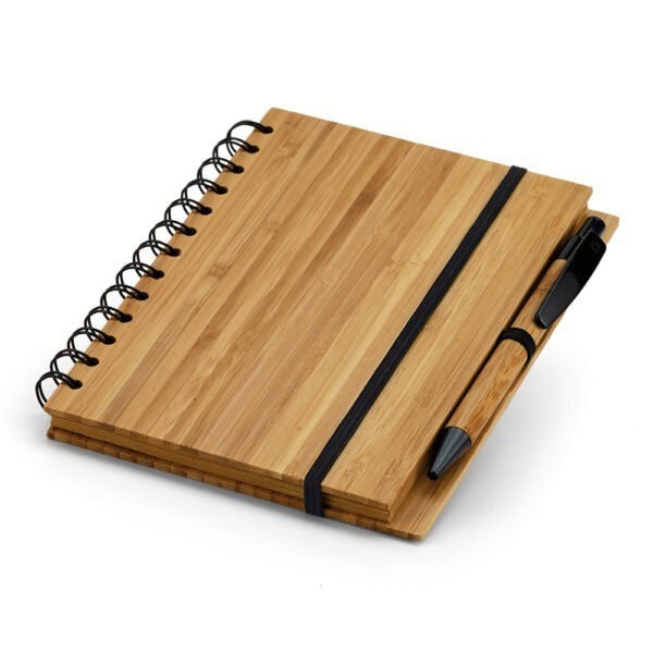 Caderno Ecológico Personalizado Bambu com Pauta A5 18x13,5cm