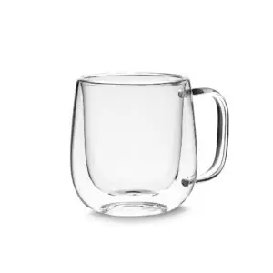 Caneca personalizada de vidro transparente 250ml silk