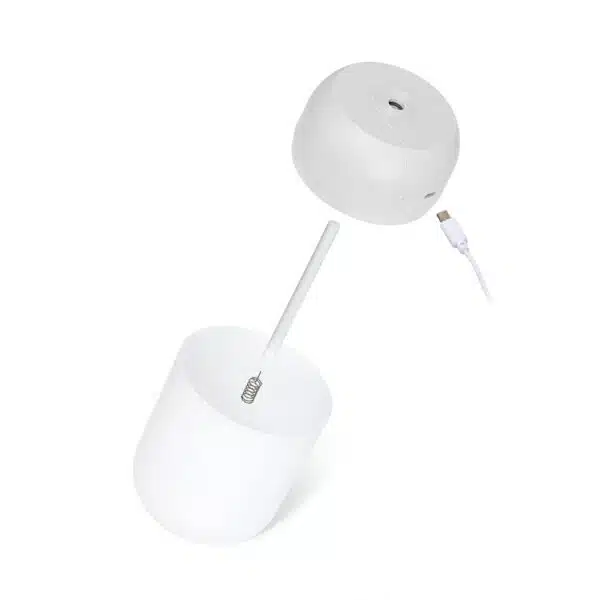 Umidificador de mesa personalizado branco com logo corporativo