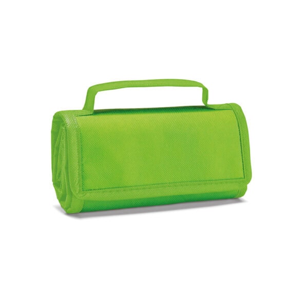 Bolsa térmica verde personalizada dobrada para fácil transporte