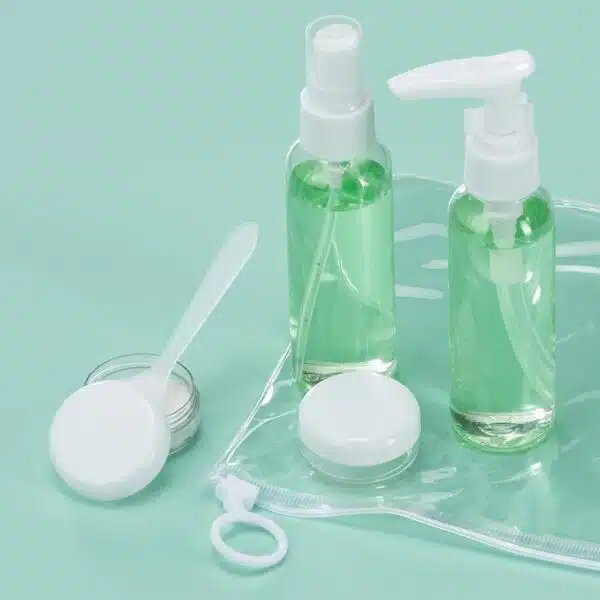 Kit necessaire branco corporativo 5 peças com logomarca