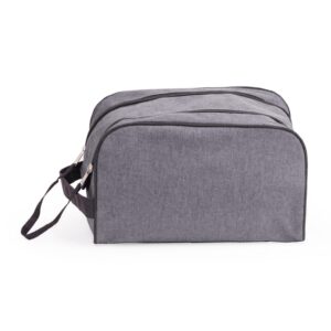 Necessaire Personalizada com gravação de logotipo de marca corporativa. Brinde personalizado sofisticado.