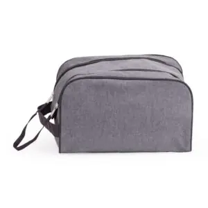 Necessaire Personalizada com gravação de logotipo de marca corporativa. Brinde personalizado sofisticado.