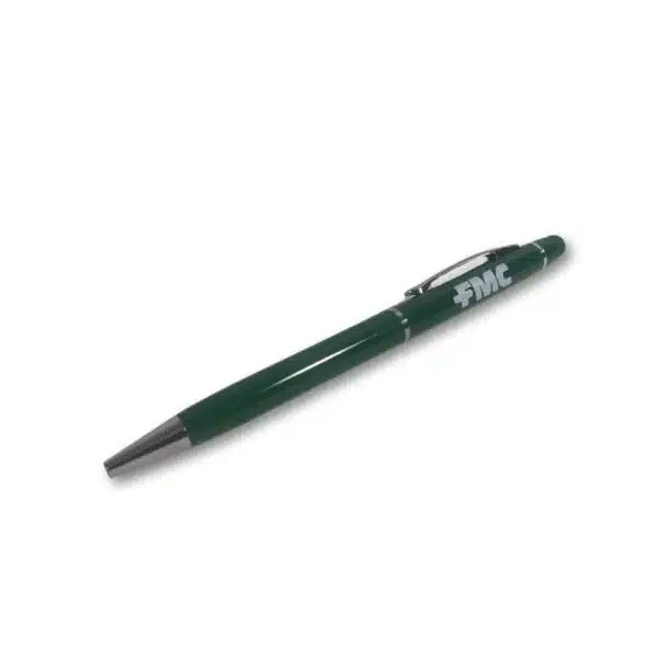 Caneta semimetal azul gravação laser para brindes B2B