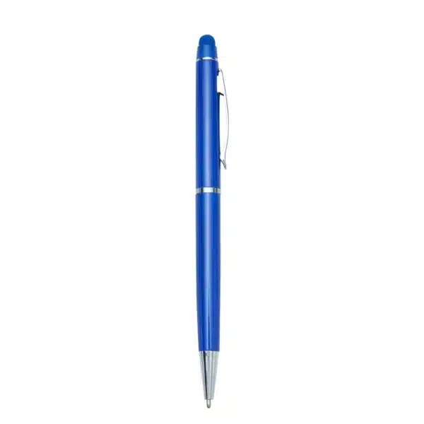 Brinde executivo caneta semimetal cinza com gravação UV