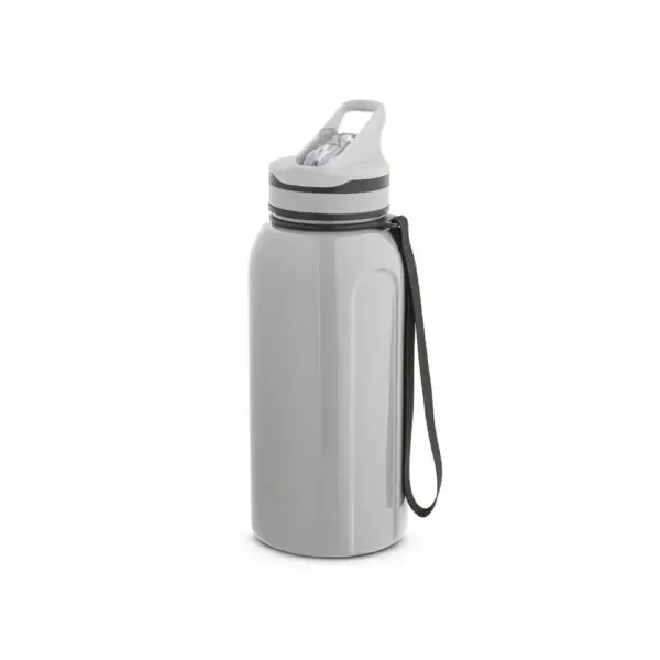 Brinde corporativo garrafa cinza silk personalizada