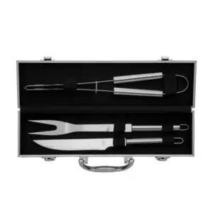 Kit Churrasco Personalizado com Maleta de Alumínio e 3 peças - HUBZB-2759
