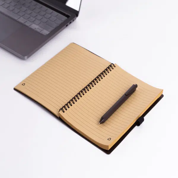 Brinde corporativo caderno café gravação silk 1 cor