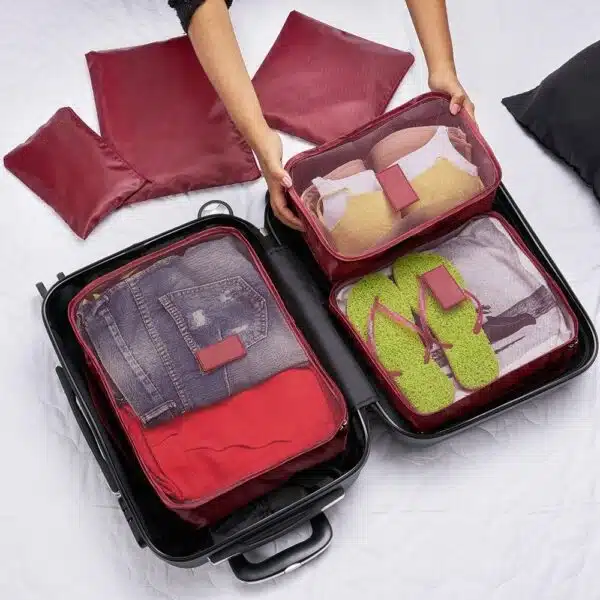 Detalhe interno do kit necessaire personalizada silk 1 cor empresa