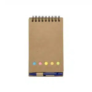 Bloco de Notas Personalizado Ecológico com Autoadesivos e Caneta 16×8,9cm