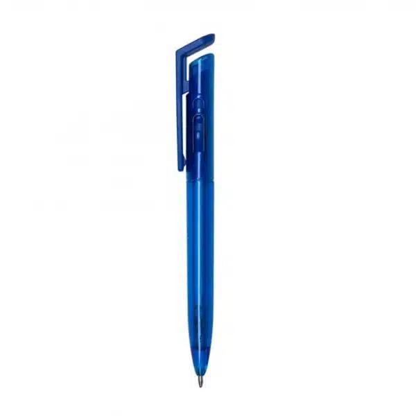 Caneta corporativa azul gravação UV digital