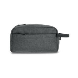 Necessaire Personalizada com personalização de logotipo de marca corporativa. Brinde personalizado exclusivo.