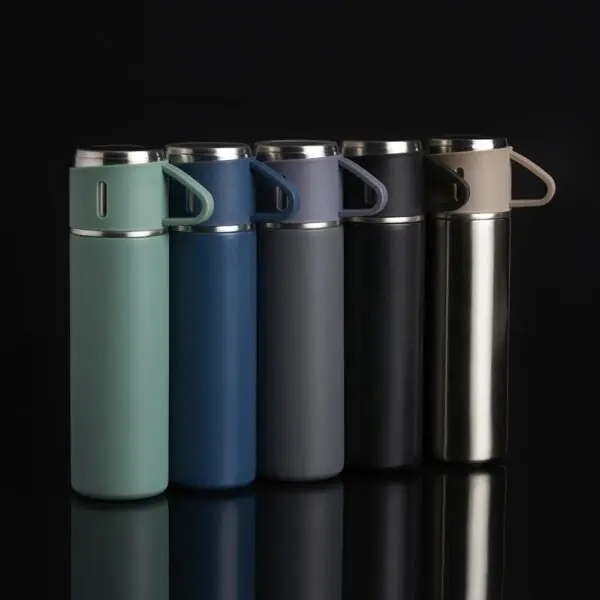 Garrafa inox personalizada branca brinde empresarial