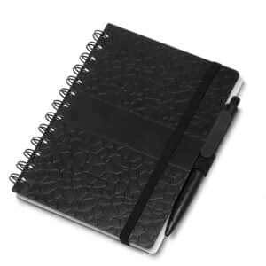 Caderno Personalizado com gravação de marca corporativa. Opção de brinde personalizado para empresas.