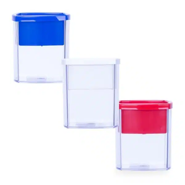 Porta caneta plástico branco com gravação silk para brindes