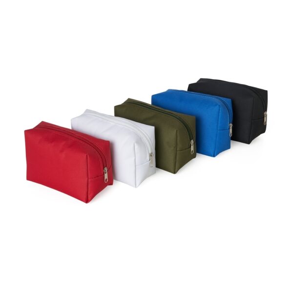Necessaire corporativa preta com logo em silk 1 cor