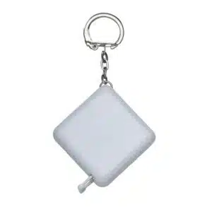 Fita métrica personalizada plástica 1 metro prata silk
