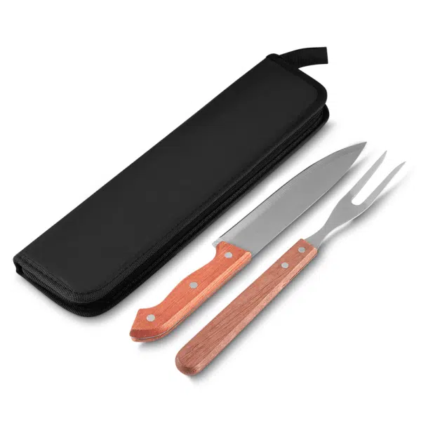 Conjunto churrasco personalizado gravação laser bambu