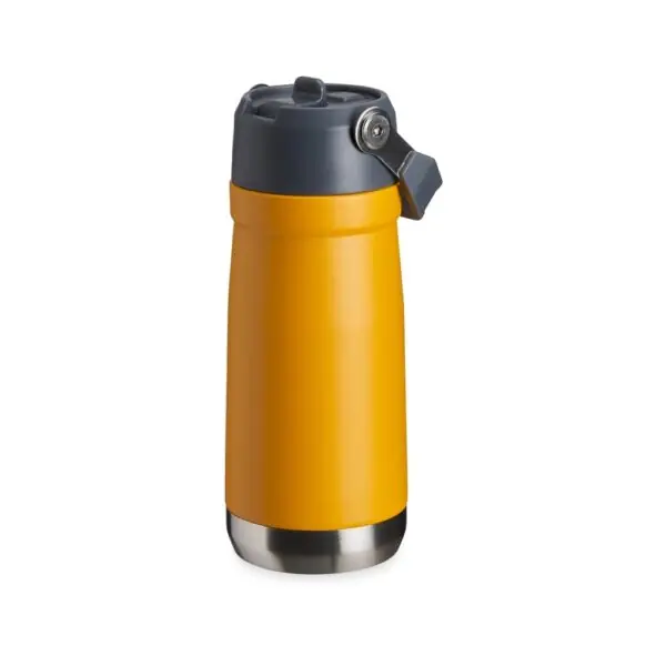 Garrafa térmica corporativa amarela gravação laser 500ml