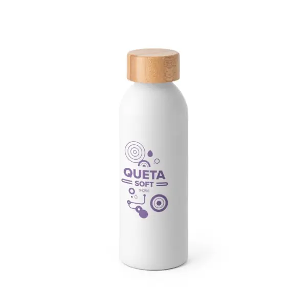 Brinde corporativo garrafa metal branca personalizada