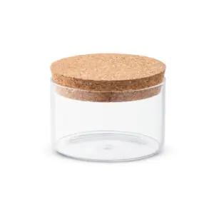 Frasco personalizado em vidro natural para brindes corporativos