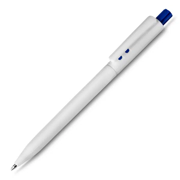 Caneta plástica corporativa colorida com logo da empresa