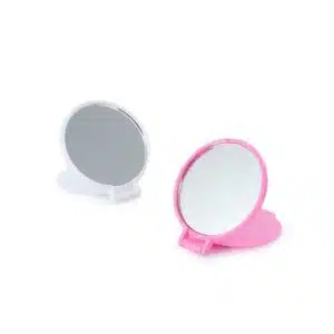 Espelho de bolso personalizado plástico branco com silk