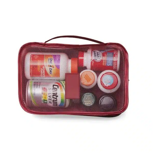 Necessaire personalizada cor azul kit completo 6 peças empresa