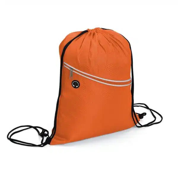 Mochila saco preta com gravação silk para brindes
