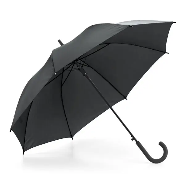 Guarda chuva automático preto com logo da empresa em silk
