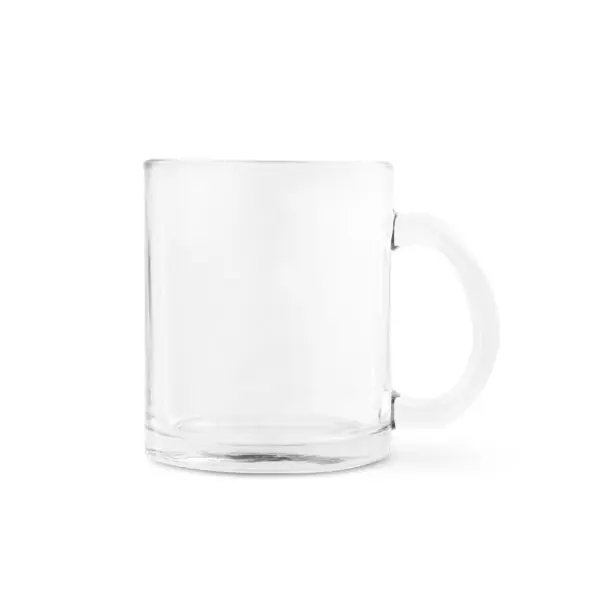Brinde corporativo caneca vidro transparente com logo empresa
