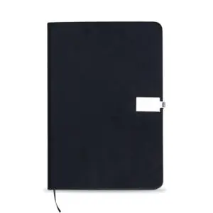 Caderno Personalizado Tipo Moleskine Emborrachado com Pauta Fecho Magnético 21,2x14,8cm