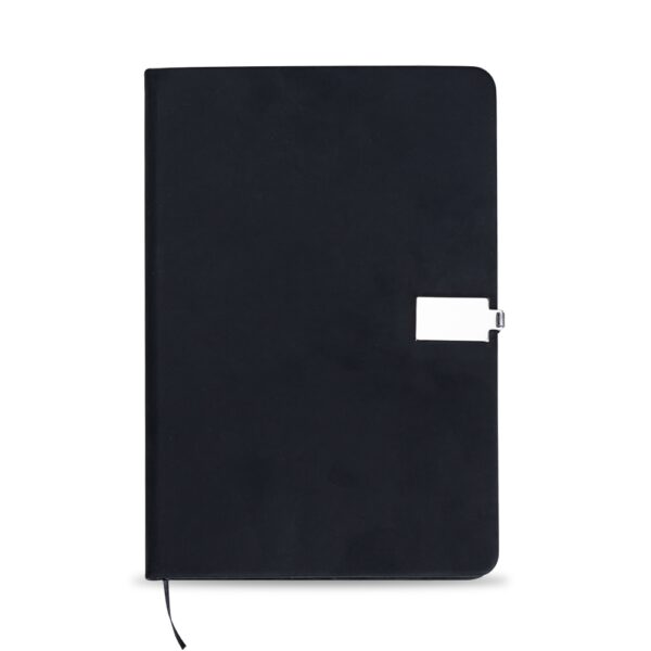 Caderno Personalizado Tipo Moleskine Emborrachado com Pauta Fecho Magnético 21,2x14,8cm