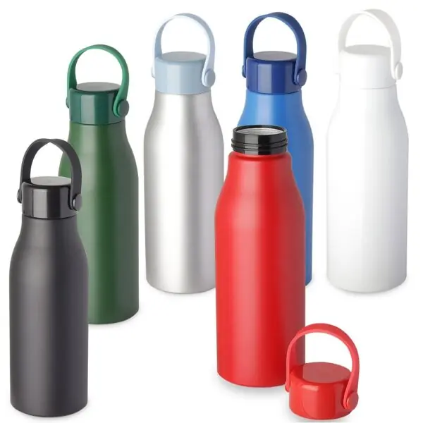 Kit garrafas alumínio coloridas brindes personalizados