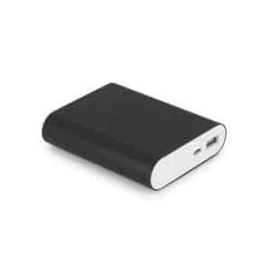 Powerbank corporativo gravação laser cromado satinado logo