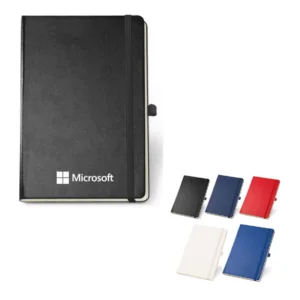 Caderno corporativo capa dura porta caneta personalizado preto