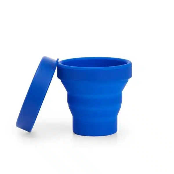 Brinde corporativo copo dobrável silicone branco