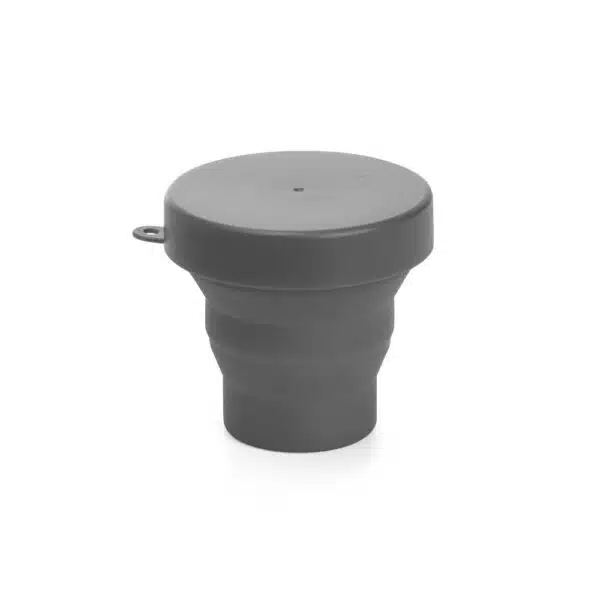 Brinde ecológico copo retrátil preto silk corporativo