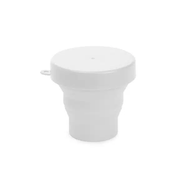 Copo silicone retrátil amarelo gravação silk empresa