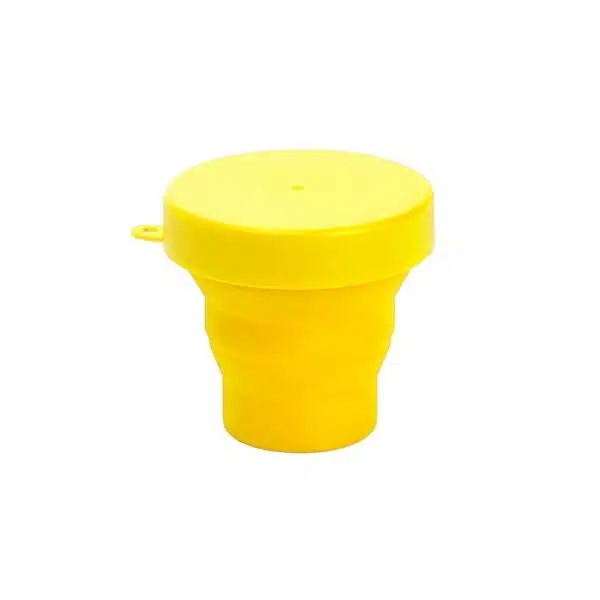 Brinde sustentável copo silicone cinza personalizado
