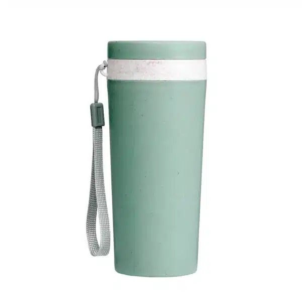 Copo bambu cinza personalizado brinde empresarial UV