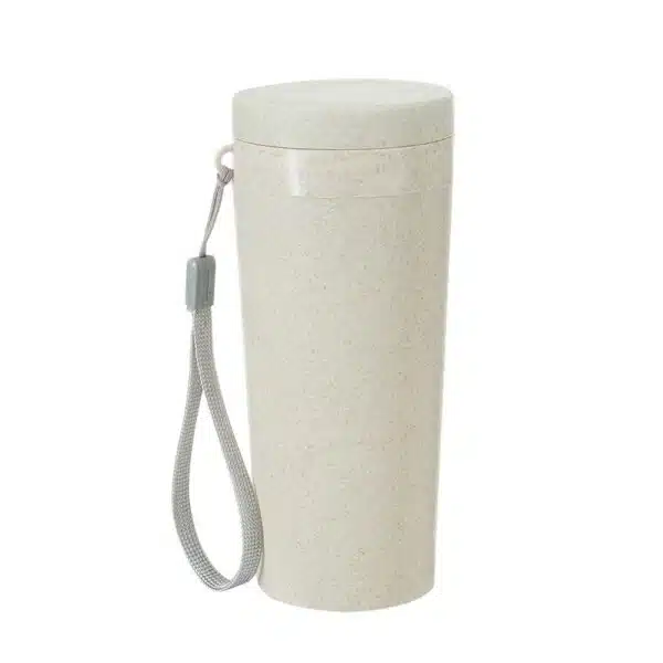 Copo corporativo bambu bege natural 350ml com logo