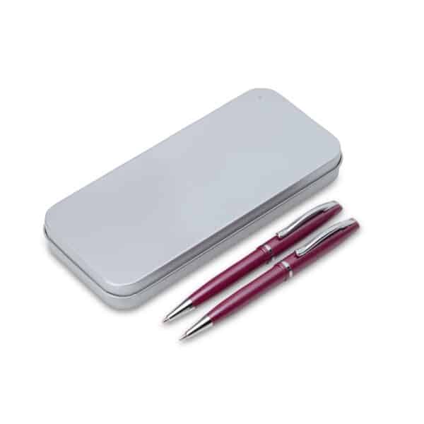 Kit caneta lapiseira corporativo metal UV digital logomarca